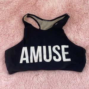 Amuse Society Black Bikini Top